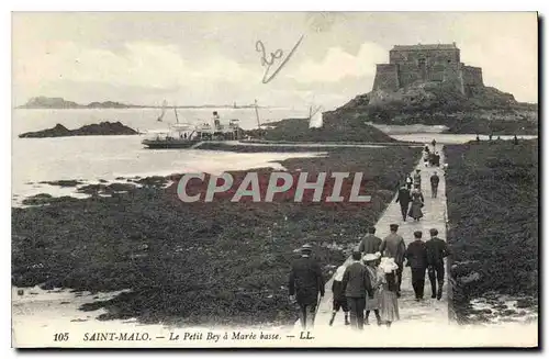 Cartes postales Saint Malo Le Petit Bey a Maree basse