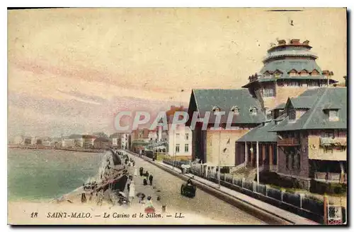 Ansichtskarte AK Saint Malo Le Casino et le Sillon