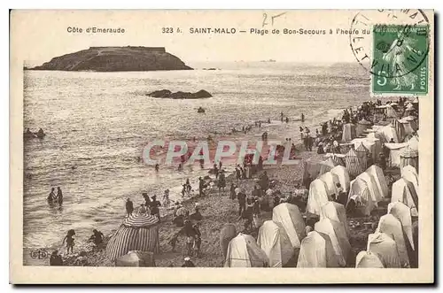 Cartes postales Cote d'Emeraude Saint Malo Plage de Bon Secours a l'haute