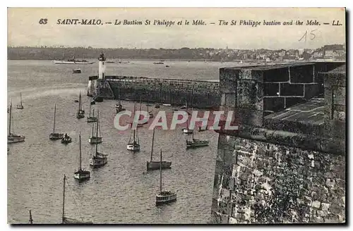 Ansichtskarte AK Saint Malo La Bastion St l'hilippe et le Mole