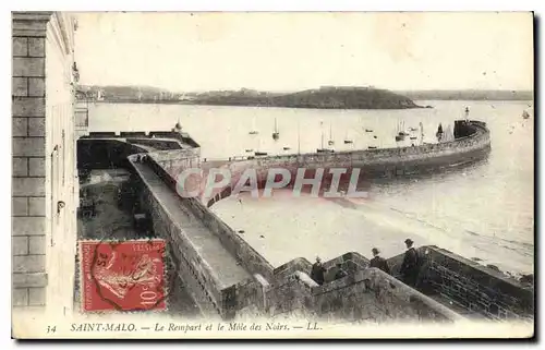 Cartes postales Saint Malo Le Remparts et le Mole des Noirs