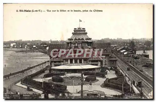 Cartes postales Saint Malo S et V Vue sur le Sillon et le bassin prise du Chateau