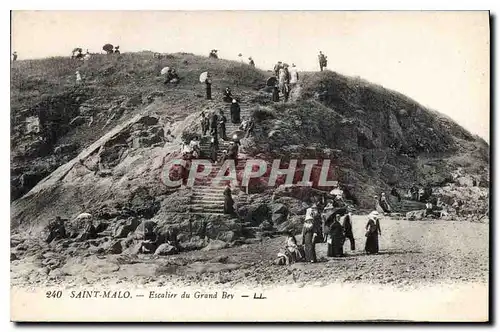 Cartes postales Saint Malo Escalier du Grand Bey