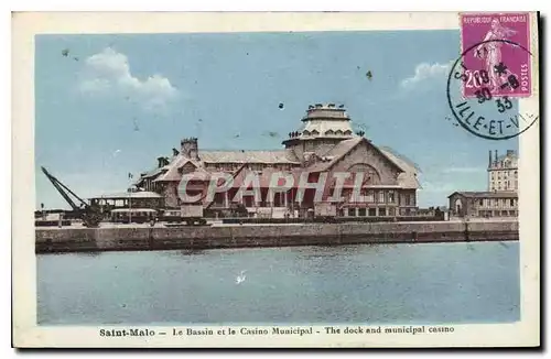 Cartes postales Saint Malo Le Bassin et le Casino Municipal