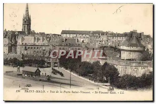 Cartes postales Cote d'Emeraude Saint Malo Vue de la Porte Saint Vincent St Vincent Gate