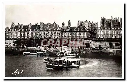 Cartes postales Cote d'Emeraude Saint Malo Cale et Porte de Dinan Maisons des Corsaires dominant les remparts Ve