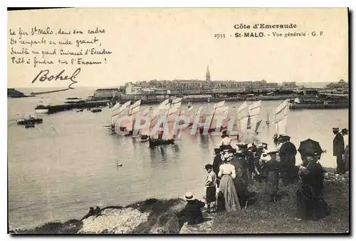 Cartes postales Cote d'Emeraude Saint Malo Vue generale