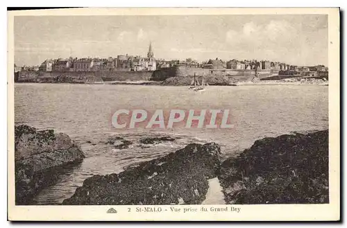 Ansichtskarte AK Saint Malo Vue prise du Grand Bey