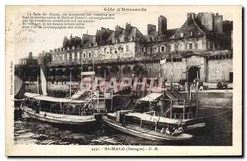 Cartes postales Saint Malo Bretagne Bateaux