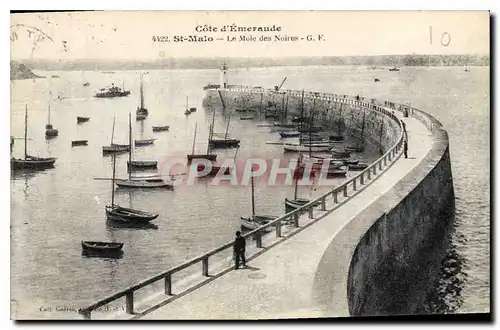 Cartes postales Cote d'Emeraude Saint Malo Le Mole des Noires