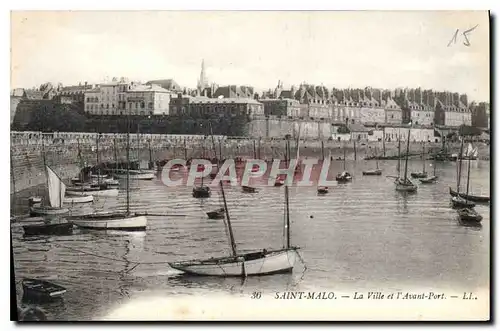 Ansichtskarte AK Saint Malo La Ville et l'Avant Port