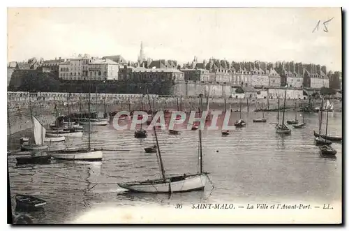 Cartes postales Saint Malo La Ville et l'Avant Port