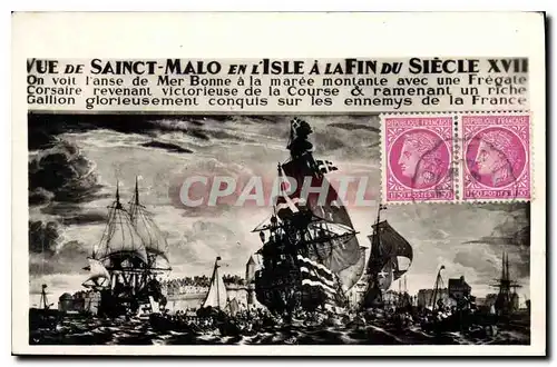 Cartes postales Saint Malo Reproduction du Tableau de la Brasserie des Voyageurs