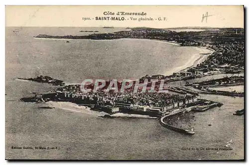 Cartes postales Cote d'Emeraude Saint Malo vue generale