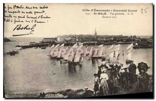 Cartes postales Cote d'Emeraude Saint Malo vue generale