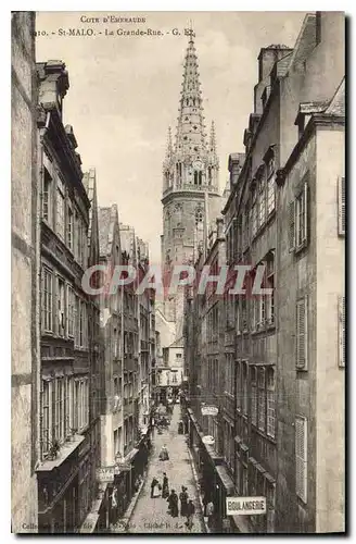 Cartes postales Cote d'Emeraude St Malo la grande rue