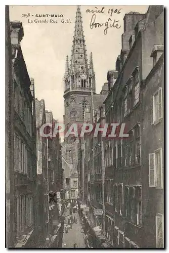 Cartes postales Saint Malo la grand rue