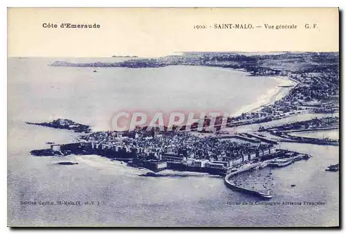 Cartes postales Cote d'Emeraude St Malo vue generale