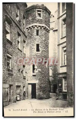 Cartes postales Saint Malo la maison de la Duchesse Anne