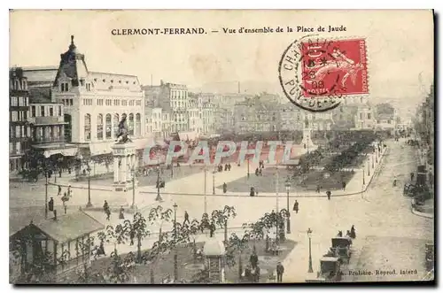 Cartes postales Clermont Ferrand vue d'ensemble de la place de Jaude