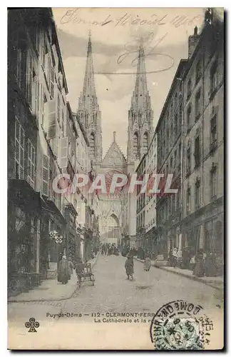 Cartes postales Puy de Dome Clermont Ferrand la cathedrale et la