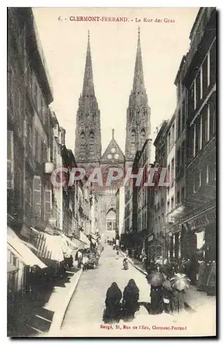 Cartes postales Clermont Ferrand la rue des Gras