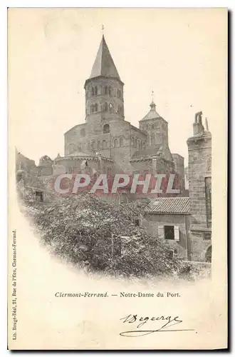 Cartes postales Clermont Ferrand Notre Dame du port