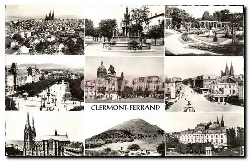 Cartes postales Clermont Ferrand vue generale Fontaine d'Amboise Rosacale place de Jaude Monument Vercingetorix