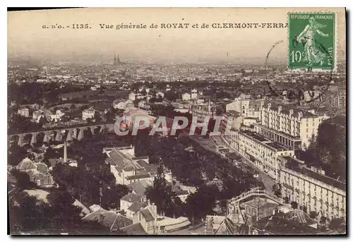 Cartes postales Vue generale de Royat et de Clermont Ferrand