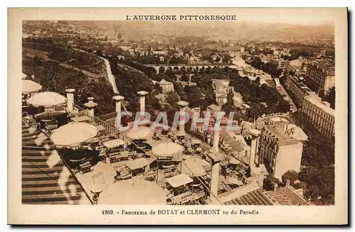 Ansichtskarte AK L'Auvergne Pittoresque panorama de Royat et Clermont vu du Paradis