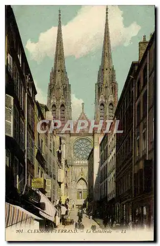 Cartes postales Clermont Ferrand la cathedrale