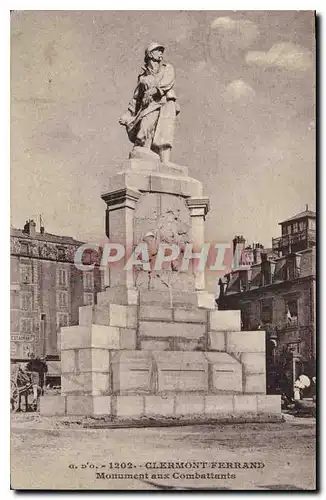 Cartes postales Clermont Ferrand monument aux Combattants