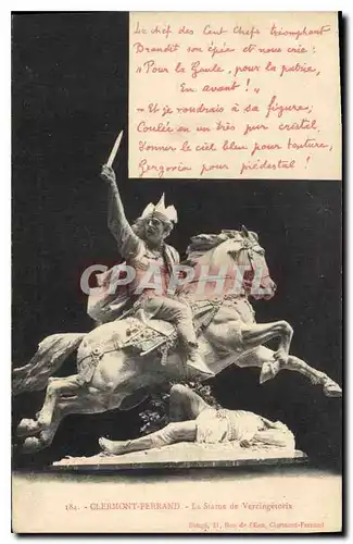 Cartes postales Clermont Ferrand la statue de Vercingetorix