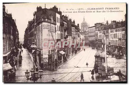 Cartes postales Clermont Ferrand Avenue des Etats Unis et rue du 11 novembre