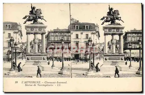 Cartes postales L'Auvergne Clermont Ferrand statue de Vercingetorix