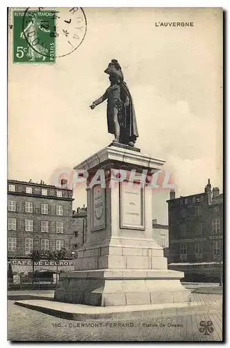 Cartes postales L'Auvergne Clermont Ferrand statue de Desaix