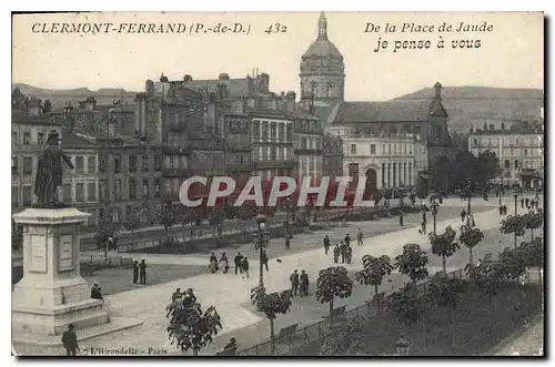 Cartes postales Clermont Ferrand P de D de la place de Jaude je pense a vous