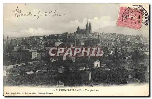 Cartes postales Clermont Ferrand vue generale