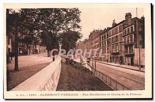 Cartes postales Clermont Ferrand rue Montloster et Glacis de la Poterne