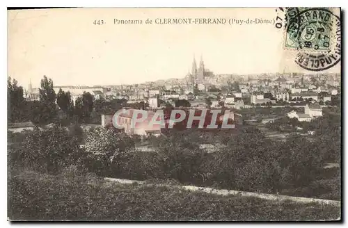 Cartes postales Panorama de Clermont Ferrand P de D