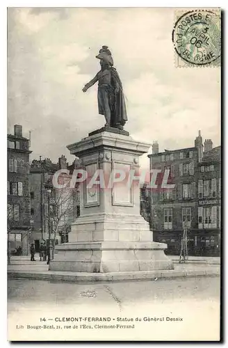 Cartes postales Clermont Ferrand Statue du General Desaix