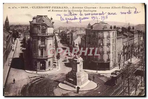 Cartes postales Clermont Ferrand Avenue Charras Avenue Albert Elisabeth et Avenue de la Grande Bretagne