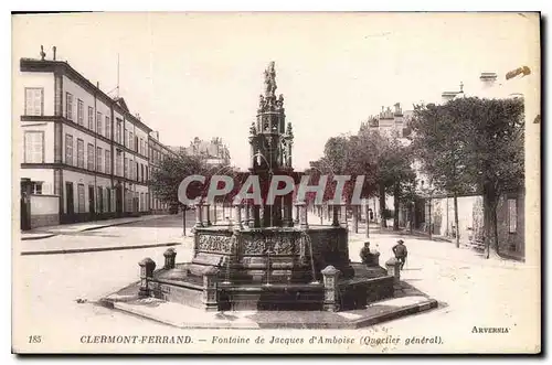 Cartes postales Clermont Ferrand Fontaine de Jacques d'Amboise