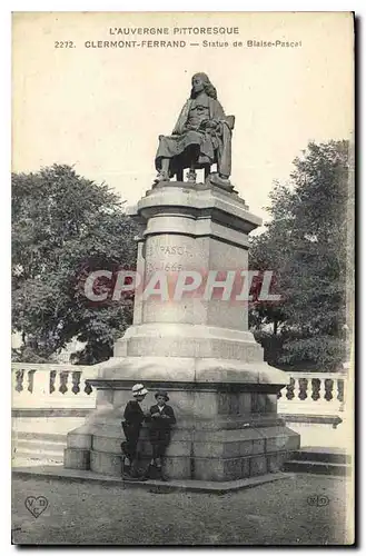 Ansichtskarte AK Clermont Ferrand Statue de Blaise Pascal