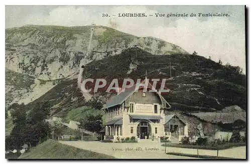 Cartes postales Lourdes Vue generale du Funiculaire