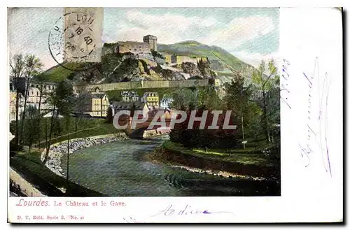 Cartes postales Lourdes Le Chateau et le Gave