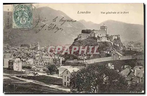 Cartes postales Lourdes Vue generale et le Fort