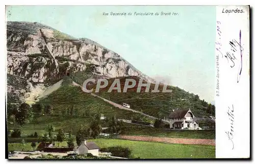 Cartes postales Lourdes Vue generale du Funiculaire de Grand fer