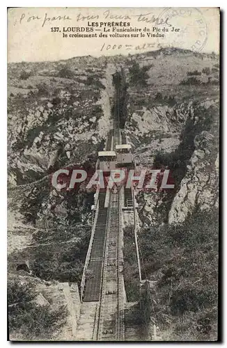 Cartes postales Les Pyrenees Lourdes Le Funiculaire du Pic du Jer