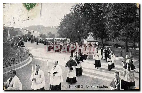 Cartes postales Lourdes La Procession